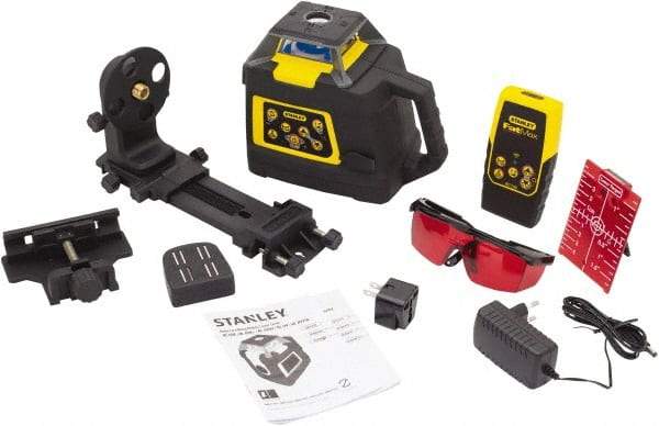 Stanley - 2,000' Measuring Range, 1/16" at 100' Accuracy, Self-Leveling Rotary Laser - ±5° Self Leveling Range, 150, 300 & 600 RPM, 1 Beam, NiCad Battery Included - Top Tool & Supply