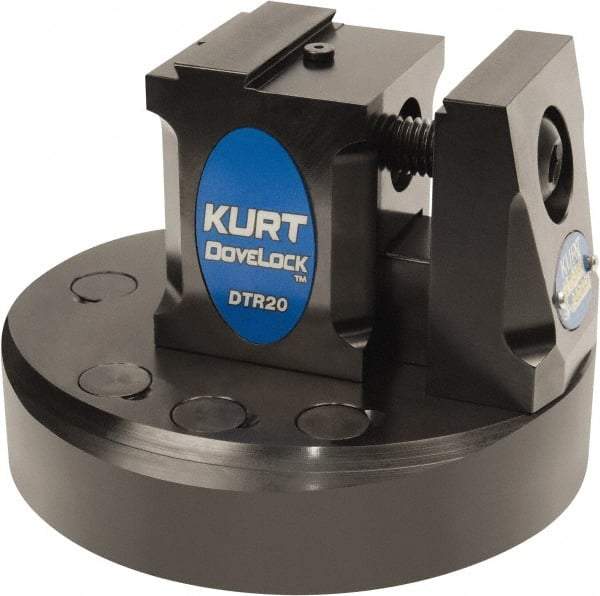 Kurt - 2" Jaw Width, 3-7/8" High x 5.38" Long x 5-3/8" Wide Dovetail Reversible Vise - For Use with 4 & 5 Axis Workholding Systems - Top Tool & Supply