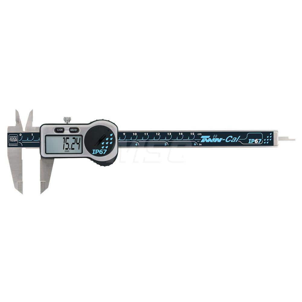 Electronic Caliper: 0 to 6″, 0.0005″ Resolution, IP67 0.0010″ Accuracy, Data Output