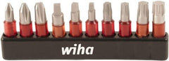 Wiha - Bit Set - #1 to #3, 1/4" Drive, Phillips, Square, Torx Point - Top Tool & Supply