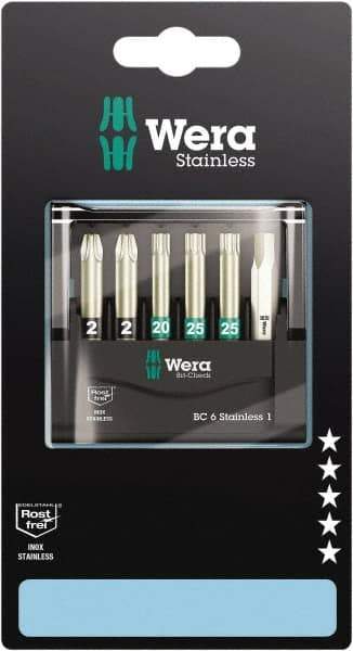 Wera - Posidriv Bit Set - 1/4" Drive - Top Tool & Supply