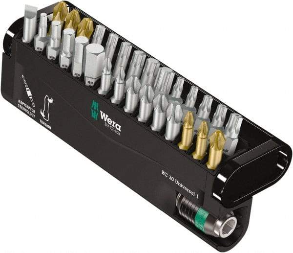 Wera - Power & Impact Screwdriver Bit Sets Point Type: Slotted; Hex; Phillips; Torx; Pozidriv Tool Type: Slotted; Hex; Phillips; Torx; Pozidriv - Top Tool & Supply