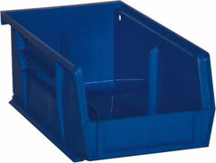 Durham - 7-7/16" Deep, Blue Plastic Hang and Stack Bins - 3" High x 4-3/16" Wide x 7-7/16" Long - Top Tool & Supply