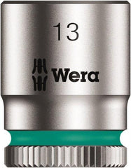 Wera - 1/4" Drive, Shallow Socket - 6 Points, 17/24" OAL - Top Tool & Supply