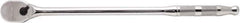 Proto - 1/2" Drive Pear Head Ratchet - Full Polish Chrome Finish, 18" OAL, 90 Gear Teeth, Long Handle, Reversible Head - Top Tool & Supply