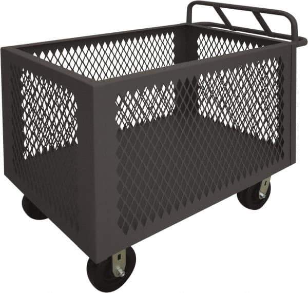 Durham - 2,000 Lb Load Capacity, Steel Box Truck - 36" Wide x 24" Long x 29-1/2" High, Gray - Top Tool & Supply