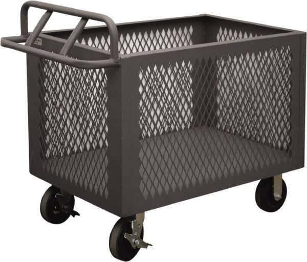 Durham - 2,000 Lb Load Capacity, Steel Box Truck - 48" Wide x 24" Long x 29-1/2" High, Gray - Top Tool & Supply