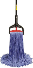 O-Cedar - Blue Deck Mop - 5" Long x 1-1/4" Wide Head, 60" Long Handle, Cotton Blend Head - Top Tool & Supply