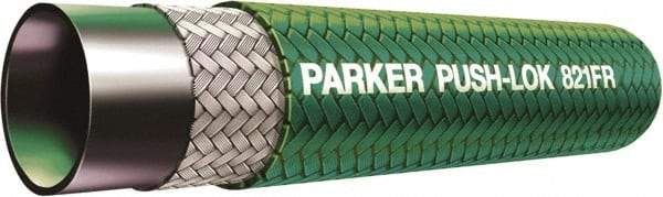 Parker - 1/4" ID x 1/2" OD CTL Push-on Air Hose - 350 Working psi, -40 to 212°F, Green - Top Tool & Supply