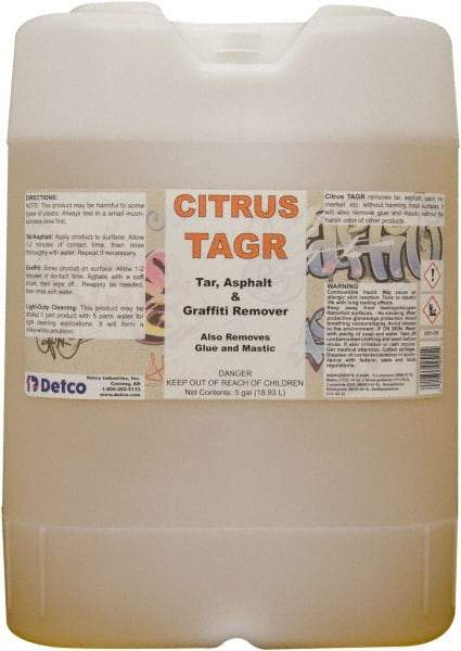 Detco - 5 Gal Drum Graffiti/Vandal Mark Remover - VOC Content g/L 533, Removes Graffiti - Top Tool & Supply