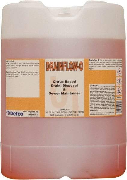 Detco - 5 Gal Liquid Drain Cleaner - Citrus Scent, Drum - Top Tool & Supply