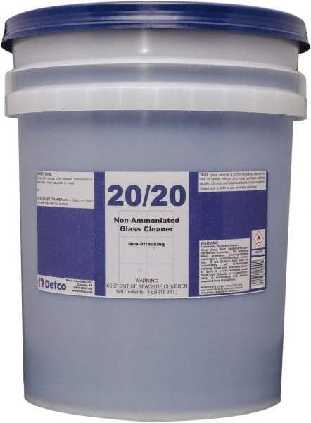 Detco - 5 Gal Pail Mint Glass Cleaner - Use on Glass - Top Tool & Supply