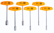 6 Piece - 3/16 - 1/2" - Ergonomic Comfort Grip T-Handle Inch Nut Driver Set - Top Tool & Supply