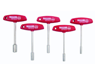 5 Piece - 6.0 - 13.0mm - Ergonomic Comfort Grip T-Handle Metric Nut Driver Set - Top Tool & Supply