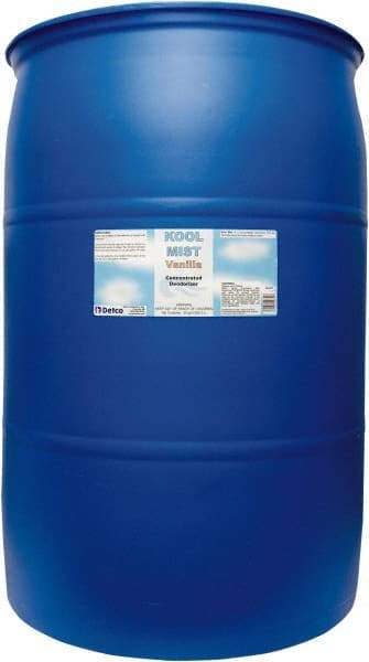 Detco - 55 Gal Drum Deodorizer - Liquid, Vanilla Scent, Concentrated, Environmentally Safe - Top Tool & Supply