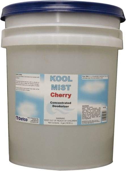 Detco - 5 Gal Pail Deodorizer - Liquid, Cherry Scent, Concentrated, Environmentally Safe - Top Tool & Supply