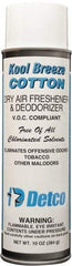 Detco - 20 oz Aerosol Can Deodorizer - Aerosol, Cotton Scent, Environmentally Safe - Top Tool & Supply