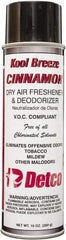 Detco - 20 oz Aerosol Can Deodorizer - Aerosol, Cinnamon Scent, Environmentally Safe - Top Tool & Supply