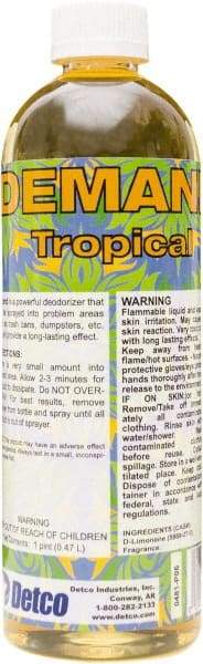 Detco - 16 oz Bottle Deodorizer - Liquid, Tropical Scent - Top Tool & Supply