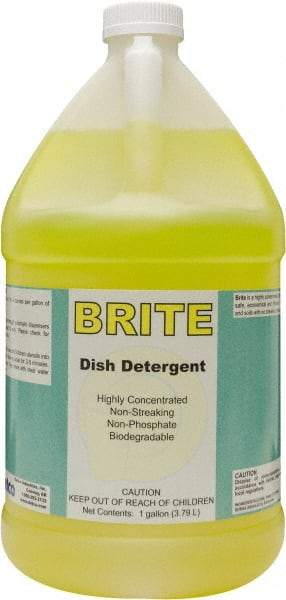 Detco - 1 Gal Bottle Manual Dishwashing Liquid - Lemon Scented - Top Tool & Supply