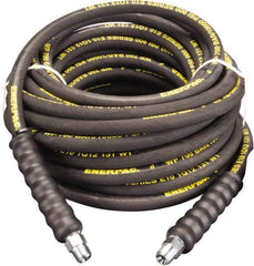 Enerpac - 3/8" Inside Diam x 3/8 NPT 30' Hydraulic Pump Hose - 10,000 psi, 3/8 NPTF Male Opposite End, Rubber - Top Tool & Supply