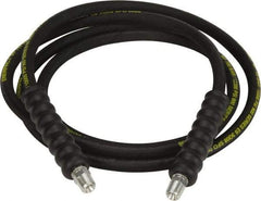 Enerpac - 1/4" Inside Diam x 3/8 NPT 10' Hydraulic Pump Hose - 10,000 psi, 3/8 NPTF Male Opposite End, Rubber - Top Tool & Supply