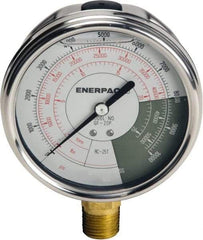 Enerpac - Hydraulic Pressure Gages & Adapters Type: Liquid-Filled Gauge Pressure Rating: 0 - 10000 - Top Tool & Supply