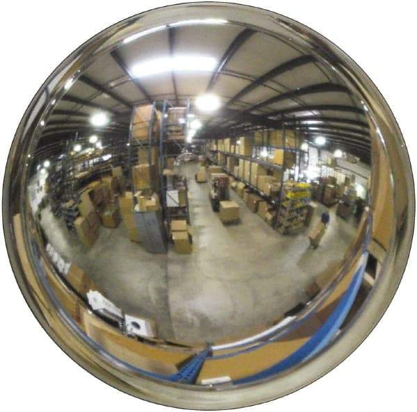 Se-Kure Domes&Mirrors - Indoor Round Convex Safety, Traffic & Inspection Mirrors - Acrylic Lens, Hardboard Backing, 32" Diam, 96' Max Covered Distance - Top Tool & Supply