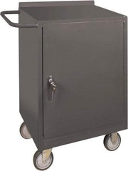 Durham - 1,200 Lb Capacity, 18" Wide x 24" Long x 39-3/4" High Mobile Cart - 1 Door, 1 Shelf, Steel, 2 Rigid/2 Swivel Casters - Top Tool & Supply