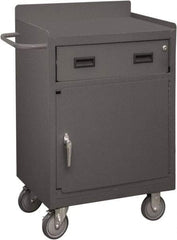 Durham - 1,200 Lb Capacity, 18" Wide x 24" Long x 39-3/4" High Mobile Cart - 1 Door, 1 Drawer, 1 Shelf, Steel, 2 Rigid/2 Swivel Casters - Top Tool & Supply