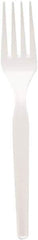 Dixie - Plastic Cutlery, Heavy Mediumweight Forks, 1000/Carton - White - Top Tool & Supply