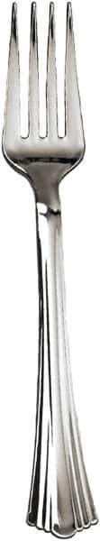 WNA - Heavyweight Plastic Forks, Reflections Design, Silver, 600/Carton - Silver - Top Tool & Supply