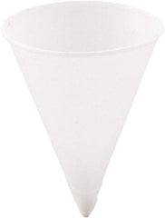 Solo - Cone Water Cups, Paper, 4 oz, Rolled Rim, 200/Bag, 25 Bags/Carton - White - Top Tool & Supply