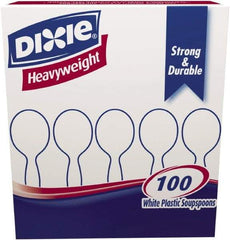 Dixie - Plastic Cutlery, Heavyweight Soup Spoons, 1000 per Carton - White - Top Tool & Supply