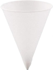 Solo - Cone Water Cups, Paper, 4.25 oz, Rolled Rim, 5000/Carton - White - Top Tool & Supply