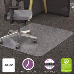 Deflect-o - 60" Long x 46" Wide, Chair Mat - Rectangular, Straight Edge Style - Top Tool & Supply