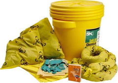 Brady SPC Sorbents - 16 Gal Capacity Chemical Spill Kit - 20 Gal Polyethylene Drum - Top Tool & Supply