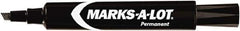 Marks-A-Lot - Black Permanent Marker - Chisel Tip, AP Nontoxic Ink - Top Tool & Supply