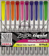 Zebra - Assorted Colors Highlighter - Chisel Tip, Water Base Ink - Top Tool & Supply