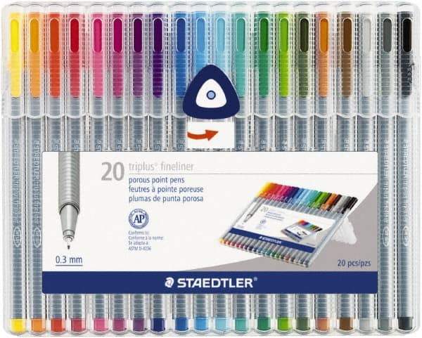 Staedtler - Assorted Colors Marker - Ultra Fine Tip, Water Base Ink - Top Tool & Supply