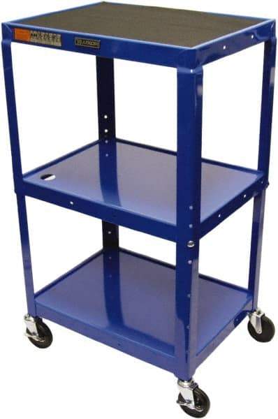 Luxor - 300 Lb Capacity, 24" Wide x 18" Long x 42" High Standard Utility Cart - 3 Shelf, Steel - Top Tool & Supply