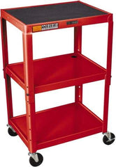 Luxor - 300 Lb Capacity, 24" Wide x 18" Long x 42" High Standard Utility Cart - 3 Shelf, Steel - Top Tool & Supply