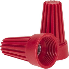 Ideal - 2, 14 to 4, 12 AWG, 600 Volt, Flame Retardant, Standard Twist on Wire Connector - Red, 221°F - Top Tool & Supply