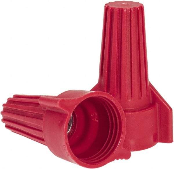 Ideal - 2, 14 to 5, 12 AWG, 600 Volt, Flame Retardant, Wing Twist on Wire Connector - Red, 221°F - Top Tool & Supply