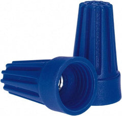 Ideal - 3, 20 to 3, 16 AWG, 300 Volt, Flame Retardant, Standard Twist on Wire Connector - Blue, 221°F - Top Tool & Supply