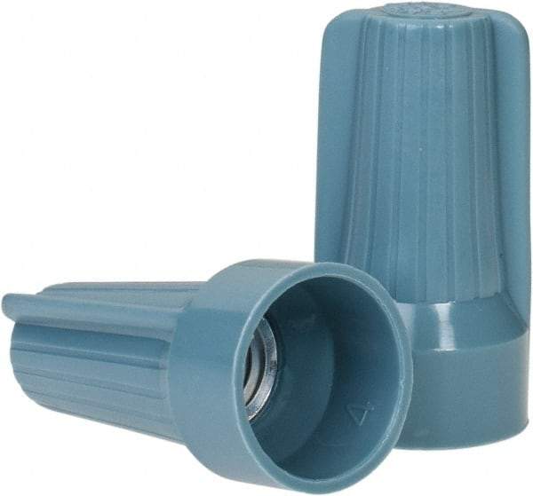 Ideal - 2, 12 to 2, 6 AWG, 600 Volt, Flame Retardant, Standard Twist on Wire Connector - Blue & Gray, 221°F - Top Tool & Supply