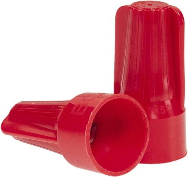 Ideal - 2, 18 to 5, 12 AWG, 600 Volt, Flame Retardant, Standard Twist on Wire Connector - Red, 221°F - Top Tool & Supply