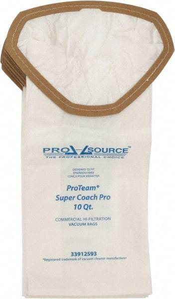 PRO-SOURCE - 2.5 Gal Meltblown Polypropylene & Paper Vacuum Bag - For ProTeam Super Coach Pro 6, GoFree Pro & ProVac FS 6 Qt Backpacks - Top Tool & Supply