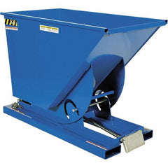 Vestil - 2,000 Lb Load Capacity, 3/4 Cu Yd, Steel Self-Dumping Hopper - 31-11/16" Wide x 61-1/8" Long x 42-11/16" High, Blue - Top Tool & Supply