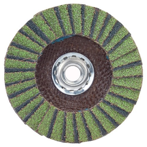 ‎6″ × 1/4″ × 5/8″-11 Neon R766 Flap Disc Type 27 Flat 40 Grit - Top Tool & Supply